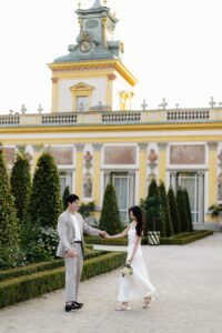 romantyczna sesja wśród zieleni